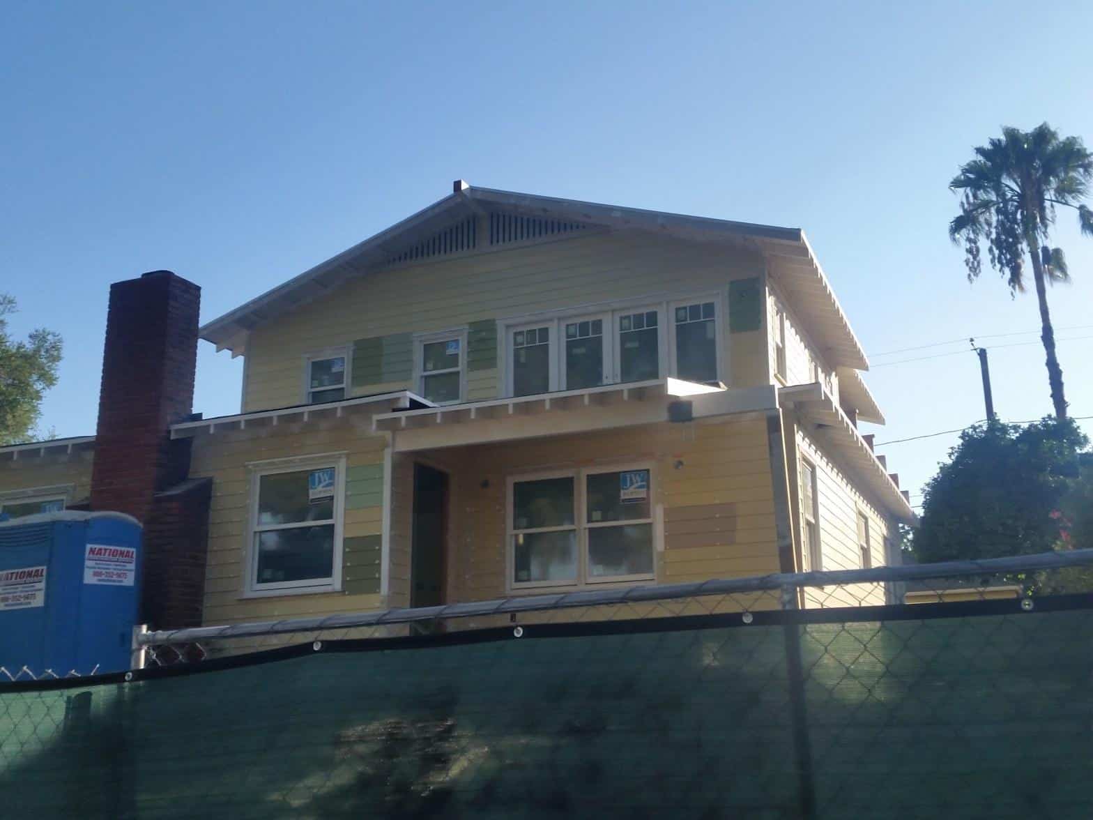 Newly completed detached ADU on a hillside lot in Los Angeles County