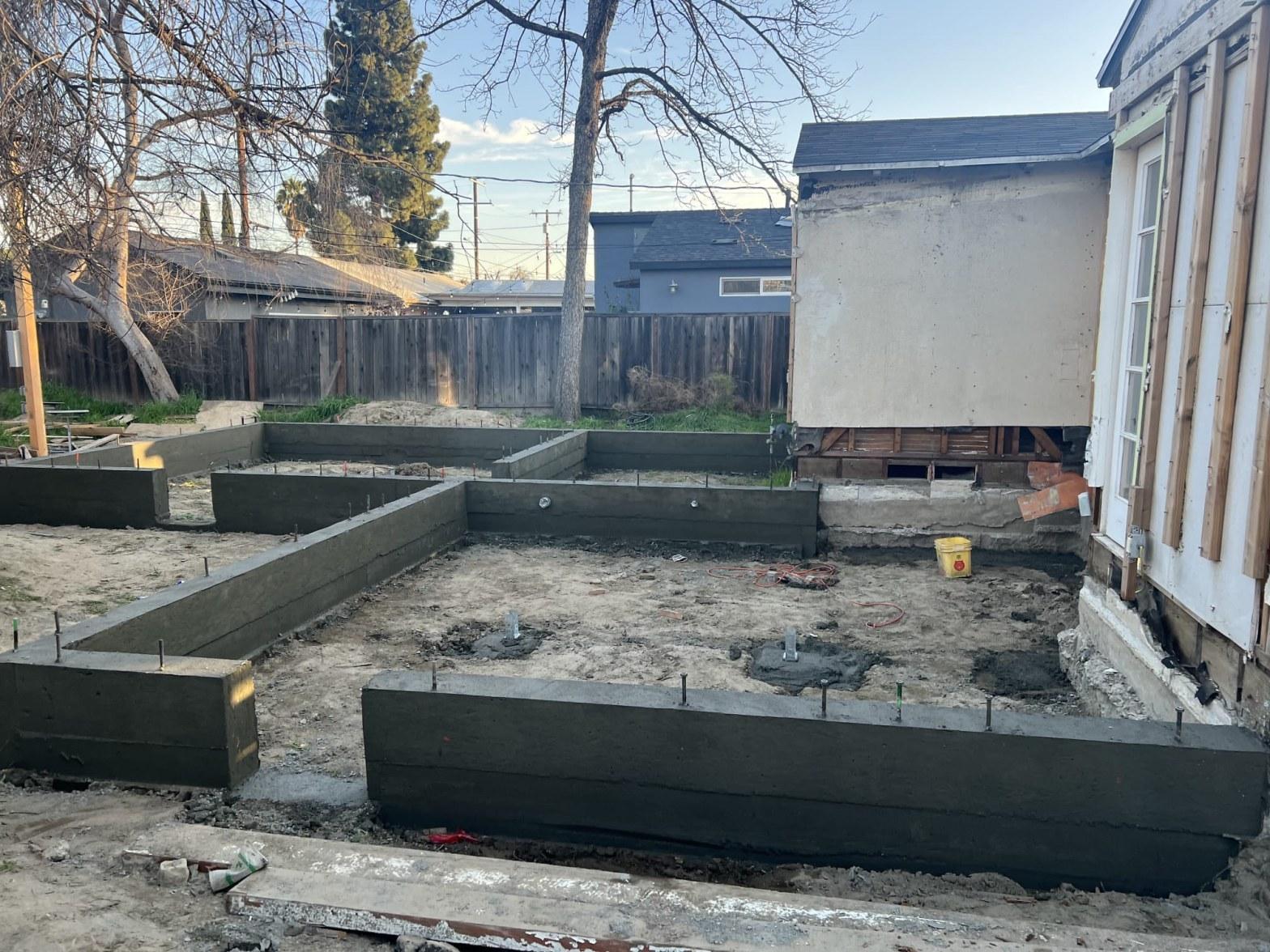 Completed foundation crack repair work at Hollywood Contractor Corp