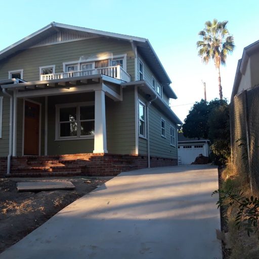 Completed craftsman-style exterior home renovation in Los Angeles