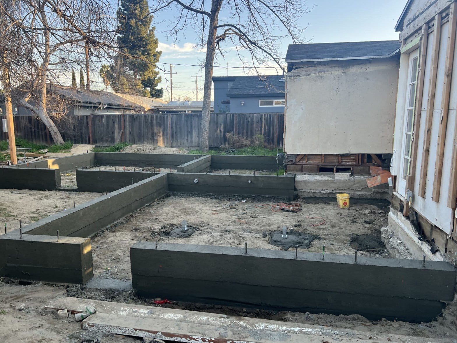 New construction foundation and footings in Los Angeles