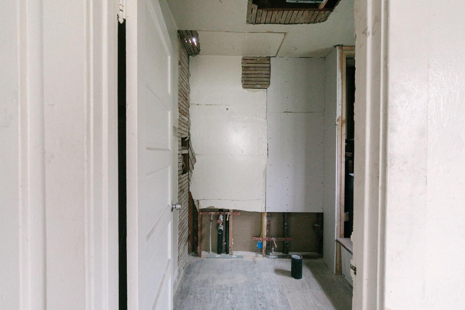 Completed bathroom remodel work at Hollywood Contractor Corp