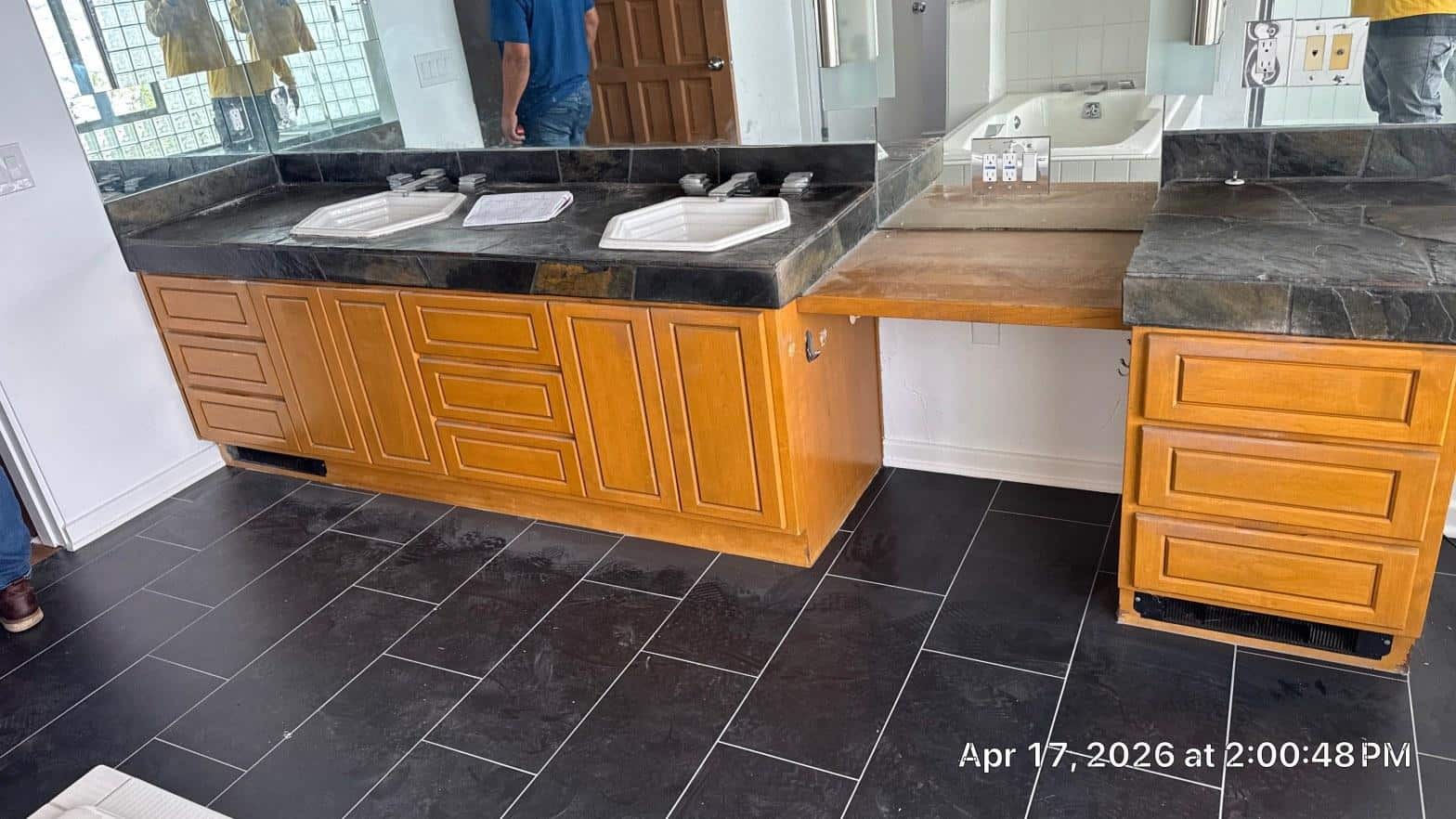 Completed bathroom remodel work at Hollywood Contractor Corp