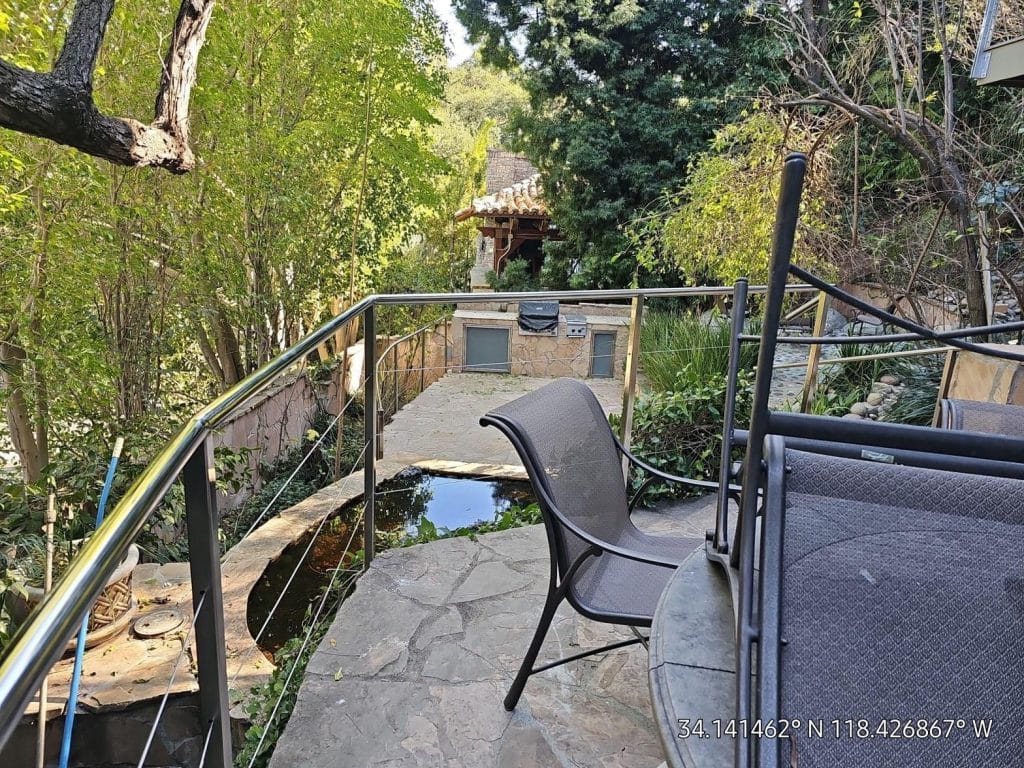 Completed deck and patio construction work at Hollywood Contractor Corp