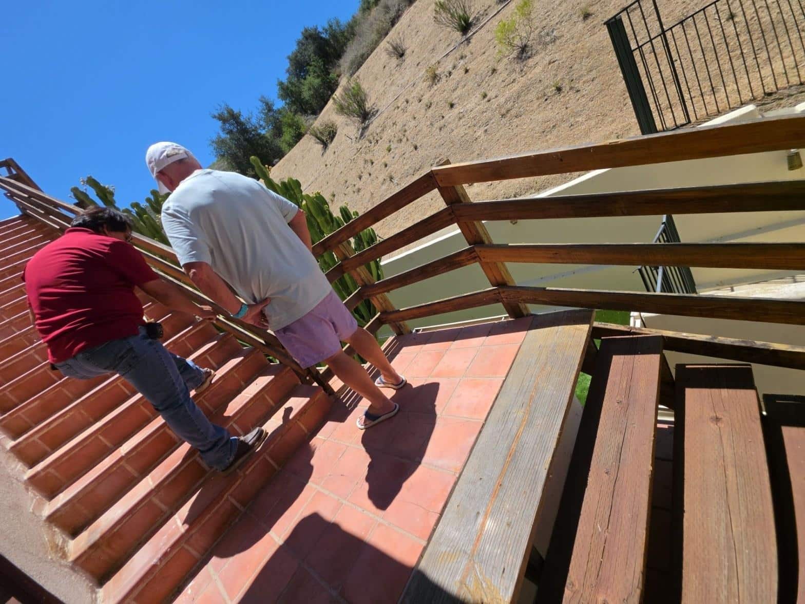 Completed deck and patio construction work at Hollywood Contractor Corp