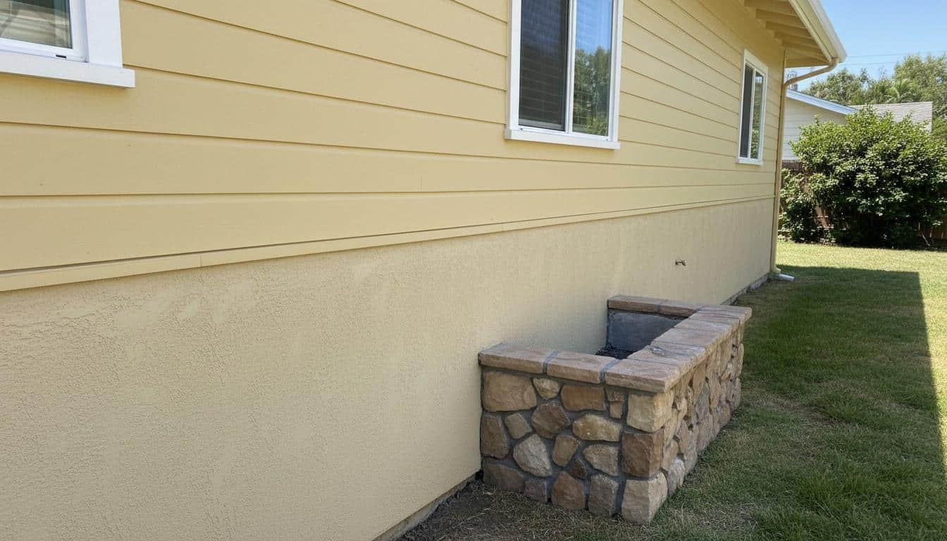 Completed siding and stucco work at Hollywood Contractor Corp