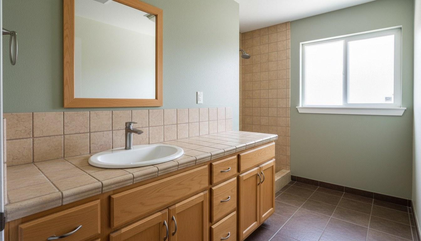 Completed bathroom remodel work at Hollywood Contractor Corp