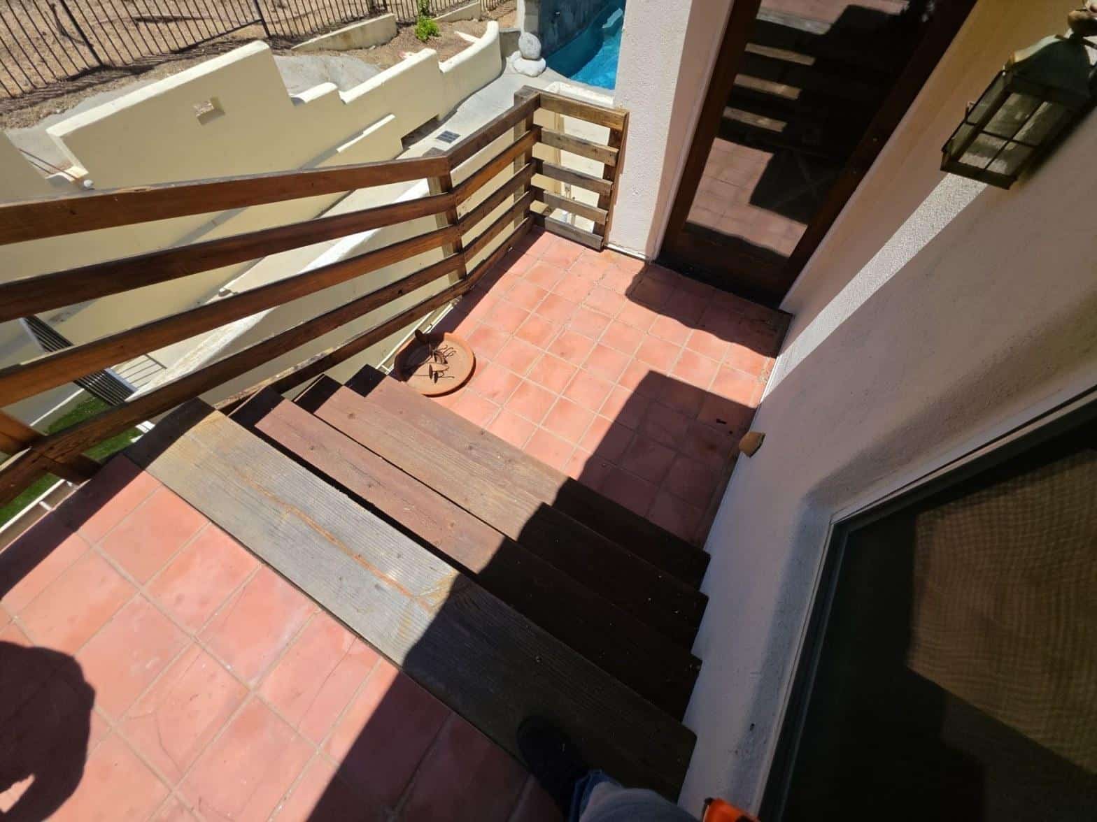Completed deck and patio construction work at Hollywood Contractor Corp
