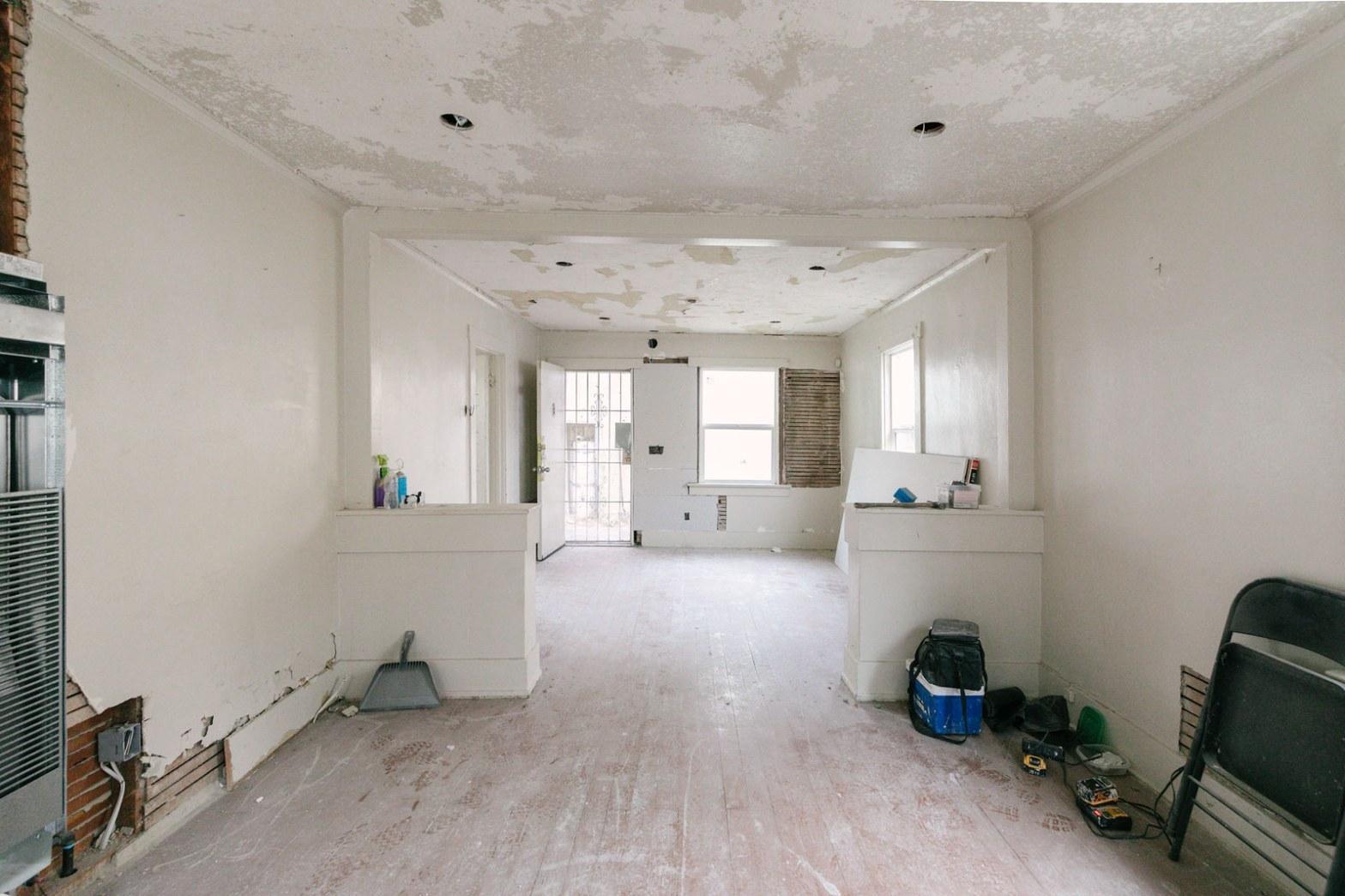 Completed foundation repair work at Hollywood Contractor Corp