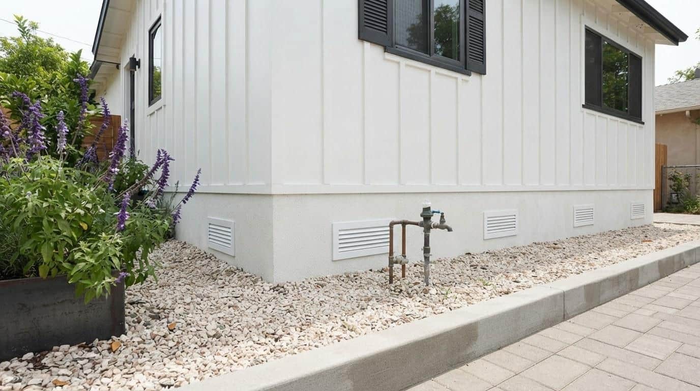 Completed foundation repair work at Hollywood Contractor Corp